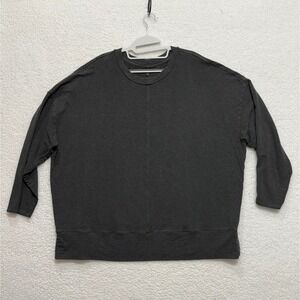 JJill Wearever Collection Charcoal Gray 3/4 Sleeve Relaxed Fit Top Plus Size 4X